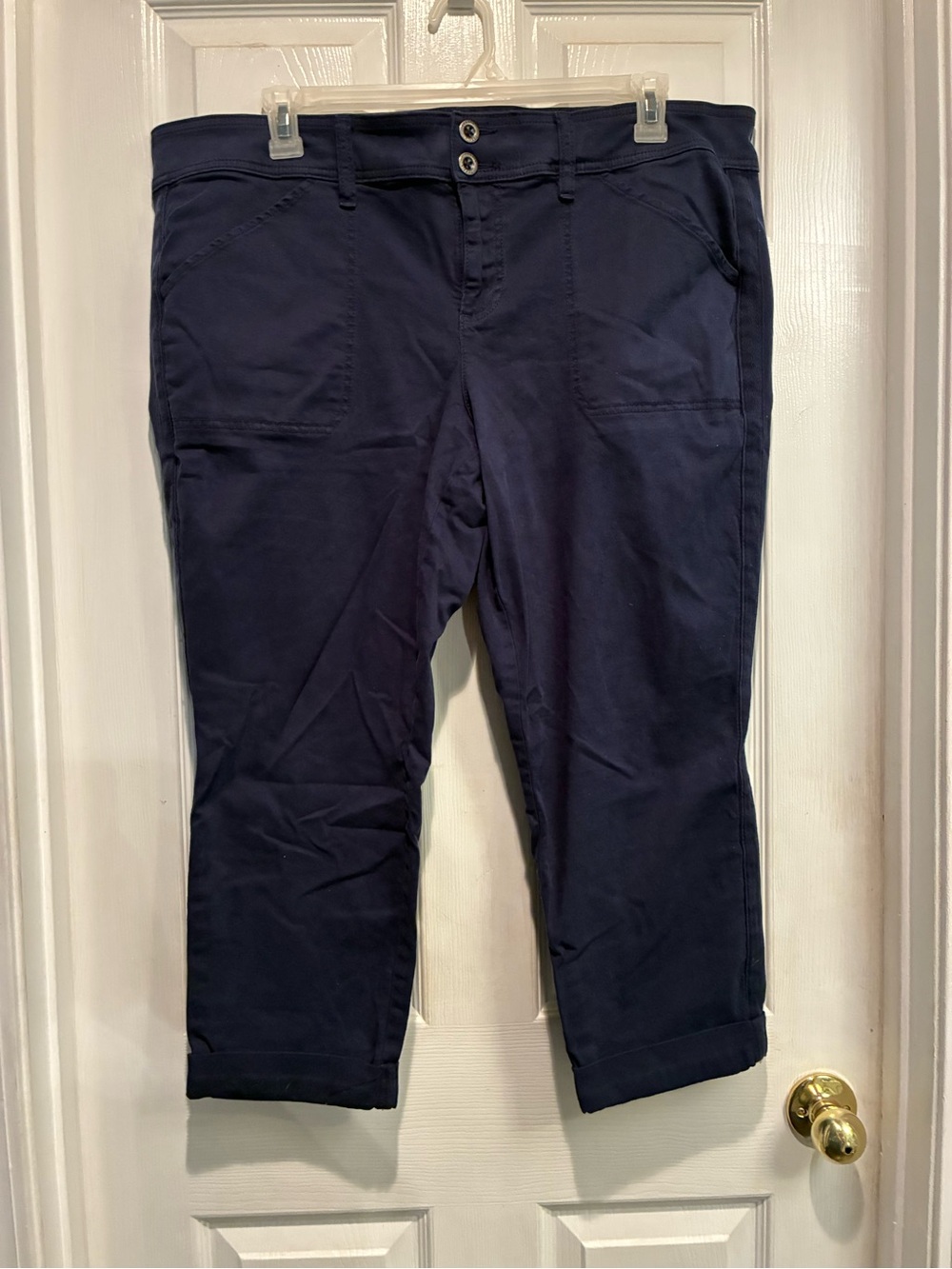 torrid Navy Stretch Cotton Crop Chinos